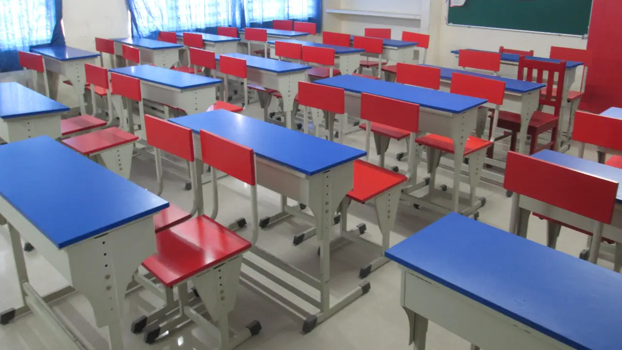 School Desk And Bench